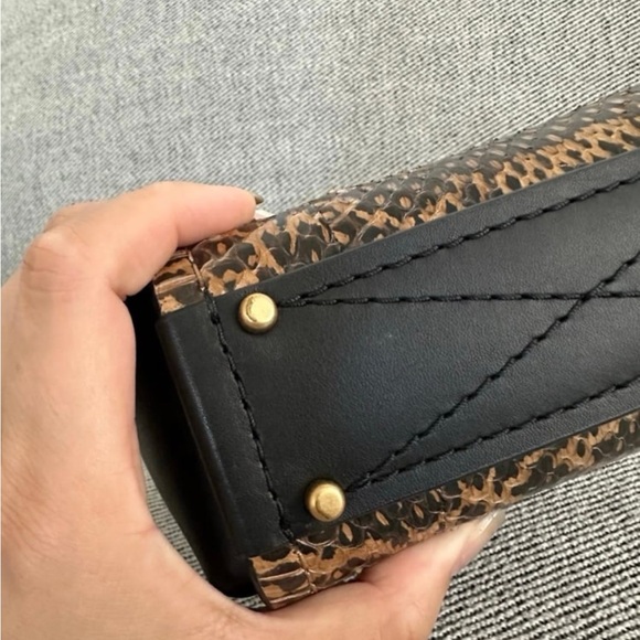 NWT Coach 1941 Troupe Tote 16 Genuine Snakeskin Black Crossbody - Picture 9 of 11